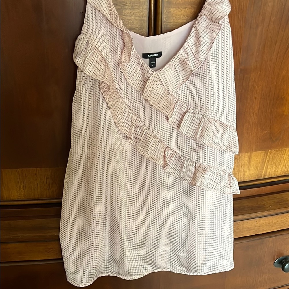 Express Pink Ruffle Women's Top